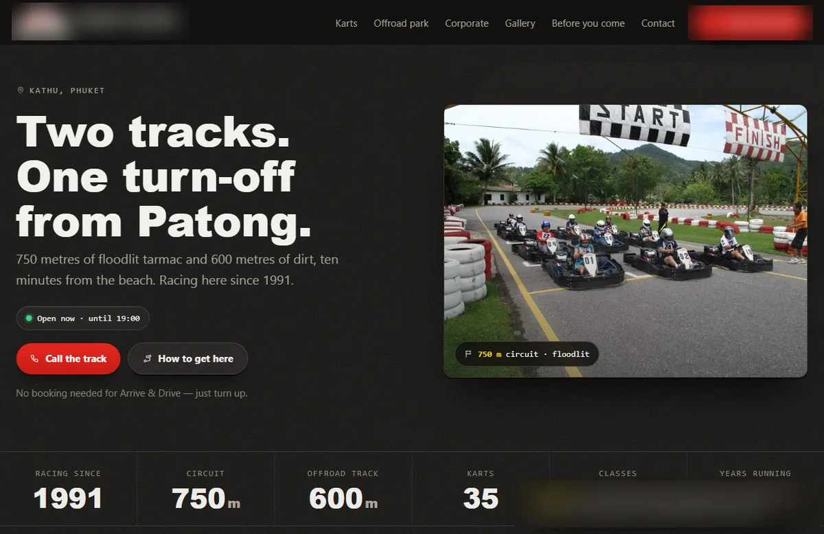 Go-kart track, Kathu — After